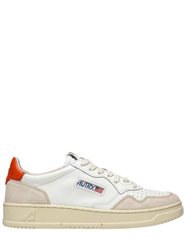 Women's Medalist Low Top Sneakers White Orange - AUTRY - BALAAN 2