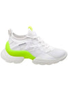 Neon Low Top Sneakers White Yellow - MONCLER - BALAAN 1