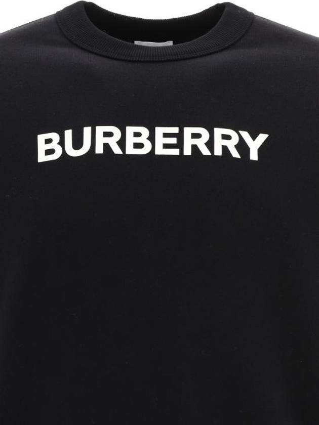 Front Logo Print Sweatshirt Black - BURBERRY - BALAAN 4