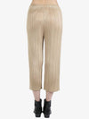 Women's Pleats Wide Pants Beige - ISSEY MIYAKE - BALAAN 4