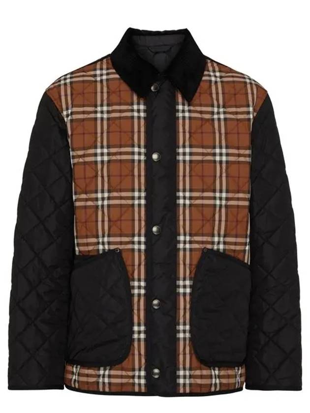 Vintage Check Quilted Jacket Brown - BURBERRY - BALAAN 3