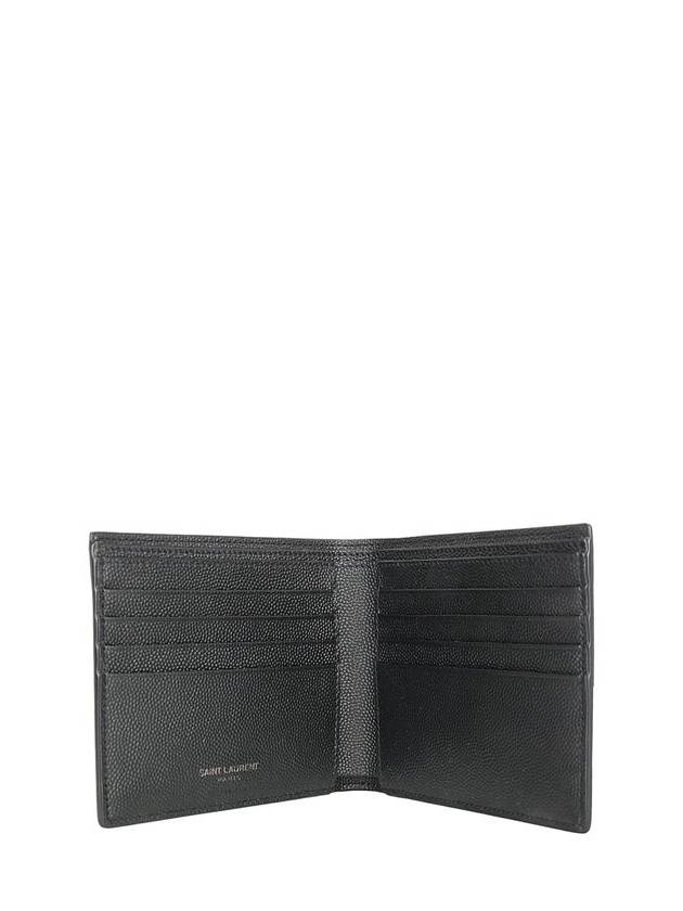 Cassandre  Leather Half Wallet Black - SAINT LAURENT - BALAAN 4