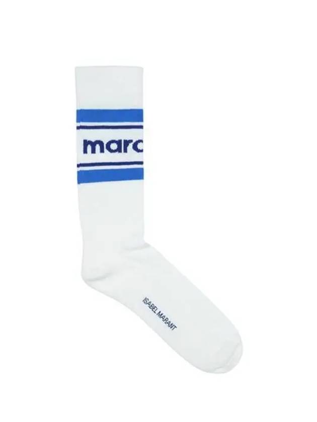 Dona Logo Print Socks White - ISABEL MARANT - BALAAN 3