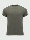 Unisex Daily Plain Muscle Fit T-Shirt Khaki - MAVRK - BALAAN 1