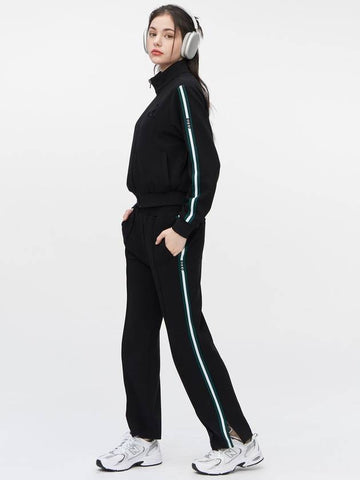 Rat logo side color track pants black - GOXO - BALAAN 1