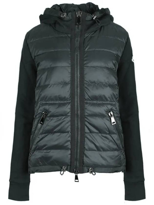 knit hood lightweight padded jacket black - MONCLER - BALAAN 2