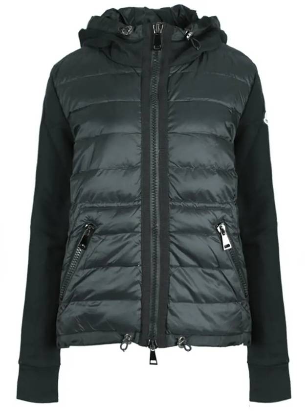 knit hood lightweight padded jacket black - MONCLER - BALAAN 3