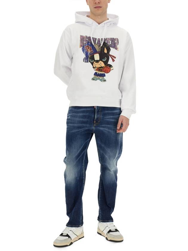 24 ss Cotton Sweatshirt WITH FRONTAL Print S74GU0756S25551100 B0650979909 - DSQUARED2 - BALAAN 2