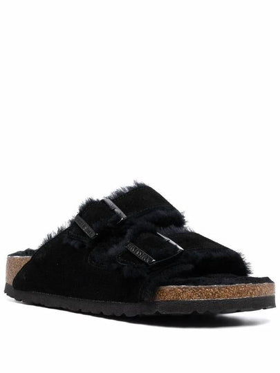 Birkenstock Arizona Shearling Suede Leather Sandals (Drope S) Shoes - BIRKENSTOCK - BALAAN 2