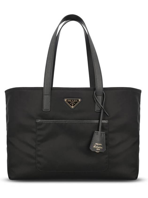 Logo Re-Nylon Tote Bag Black - PRADA - BALAAN 2