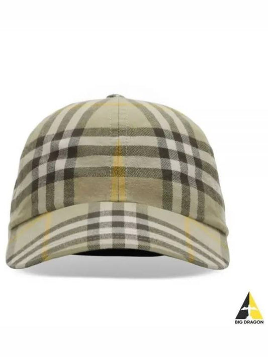 Check Cotton Base Ball Cap Beige - BURBERRY - BALAAN 2