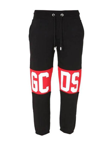 Men's Band Logo Jogger Pants Black - GCDS - BALAAN 1