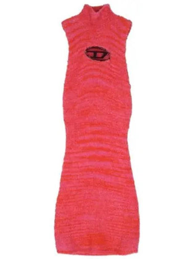 Leros high neck sleeveless dress orange pink - DIESEL - BALAAN 1