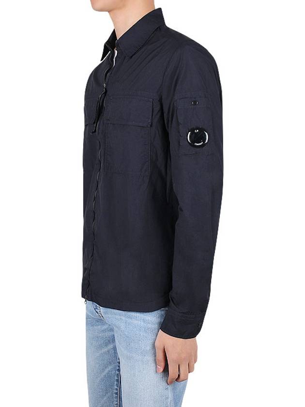 Taylon L Lens Shirt Zip Up Jacket Navy - CP COMPANY - BALAAN 5