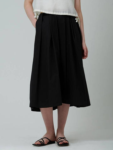 Pintuck flare volume skirt black - PINBLACK - BALAAN 1