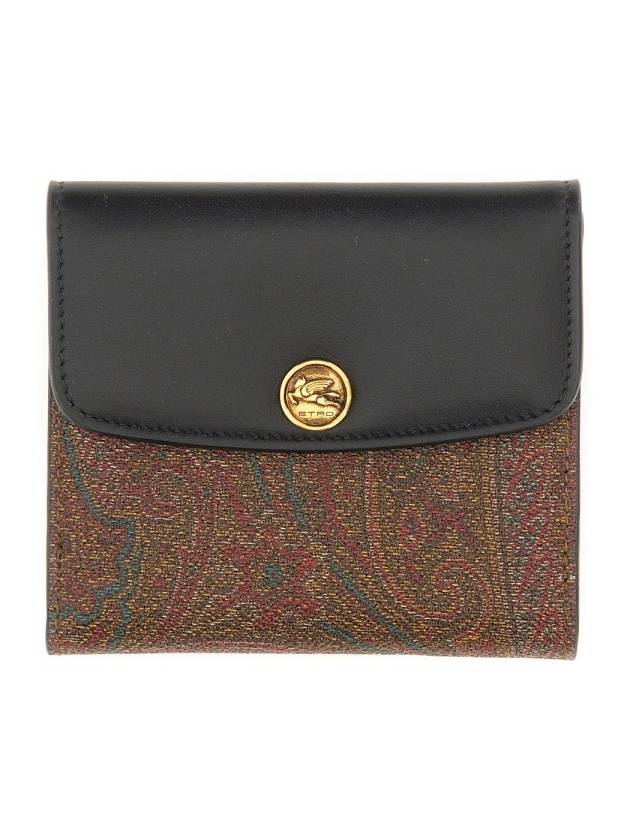 Paisley Print Card Wallet Brown Black - ETRO - BALAAN 2