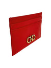 Gancini Card Wallet Lipstick Red - SALVATORE FERRAGAMO - BALAAN 4