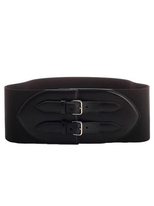 Leather Corset Belt Black - ALAIA - BALAAN.