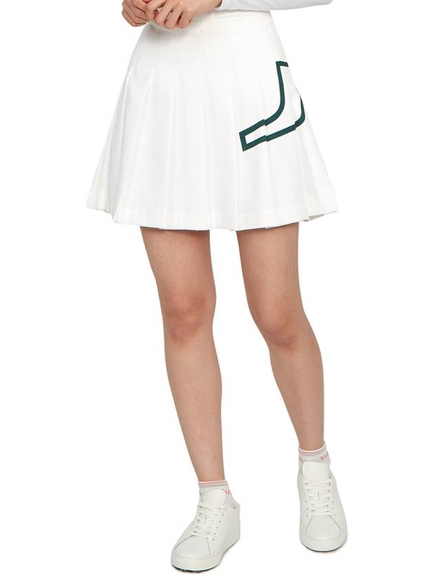 Women's Naomi Pleated Skirt White - J.LINDEBERG - BALAAN 5