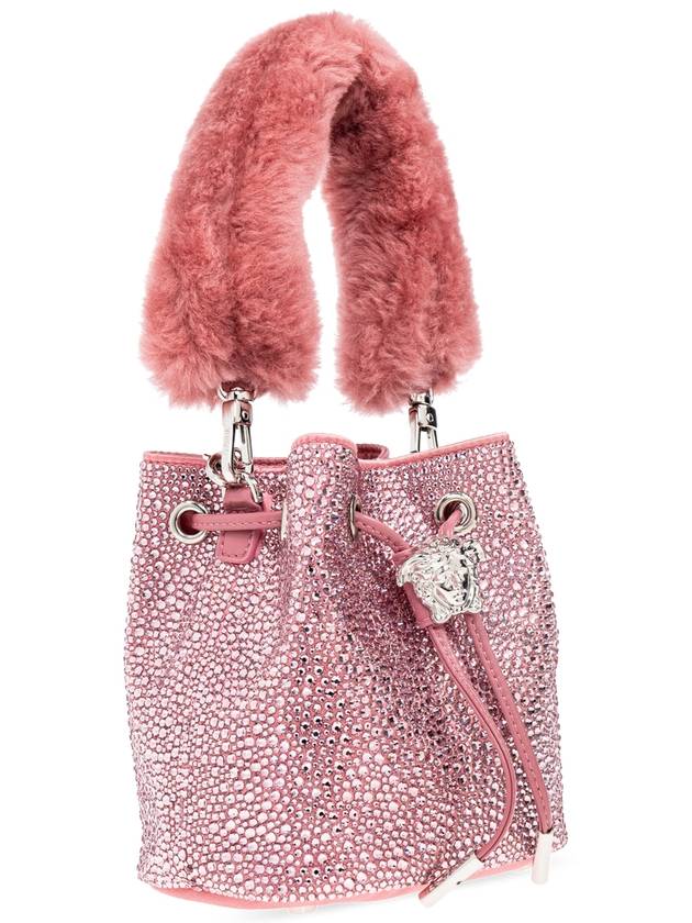 Versace Crystal La Medusa Mini Bucket Bag, Women's, Pink - VERSACE - BALAAN 4