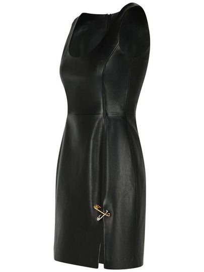 Versace Black Leather Dress - VERSACE - BALAAN 2