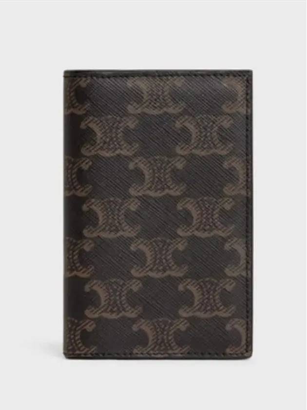 Triomphe Vertical Card Wallet Black - CELINE - BALAAN 2