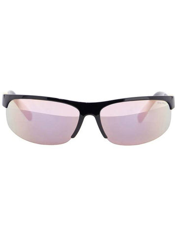 shiny black injected plastic sunglasses uv protection 0mu a02s - MIU MIU - BALAAN 1