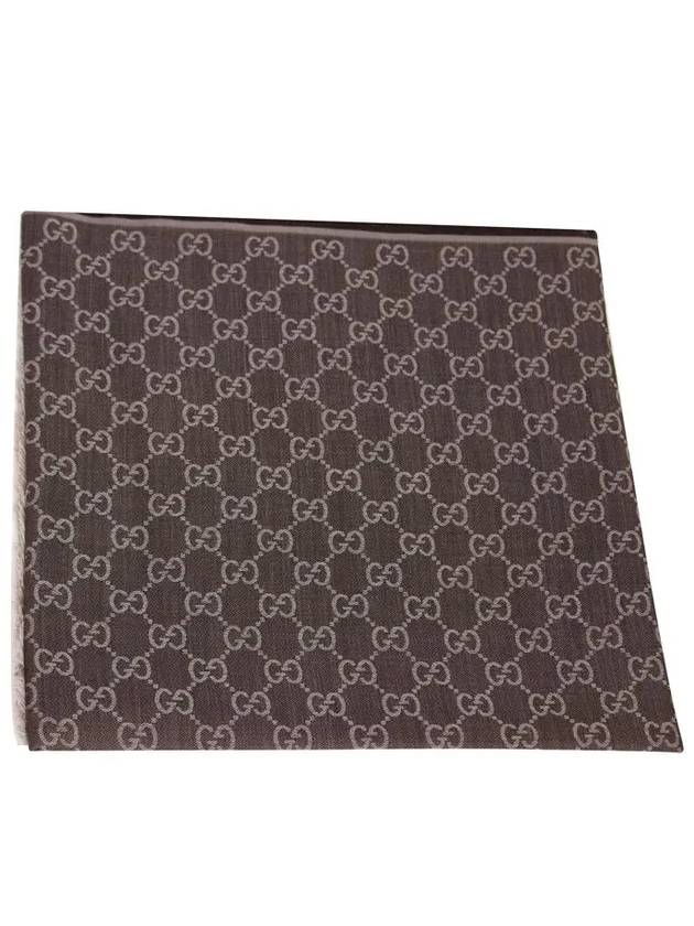 GG Jacquard Square Muffler Brown - GUCCI - BALAAN 3