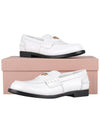 Brushed Leather Penny Loafers White - MIU MIU - BALAAN 11