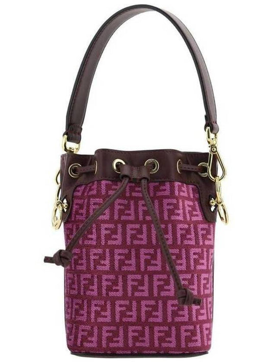 Mon Treso Leather Small Bucket Bag Pink - FENDI - BALAAN 2