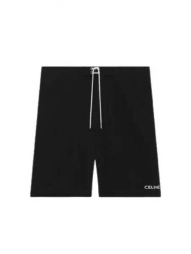 Logo Print Nylon Swimming Shorts Black - CELINE - BALAAN 2