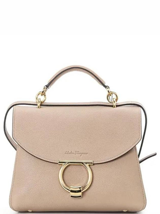 Gancini Small Tote Bag Beige - SALVATORE FERRAGAMO - BALAAN 2