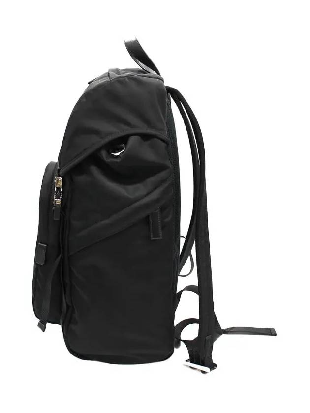 Re-Nylon Saffiano Leather Backpack Black - PRADA - BALAAN 4