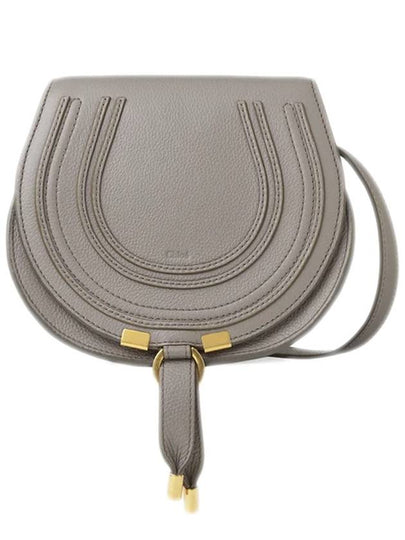 Marcie Saddle Small Grained Leather Cross Bag Grey - CHLOE - BALAAN 2