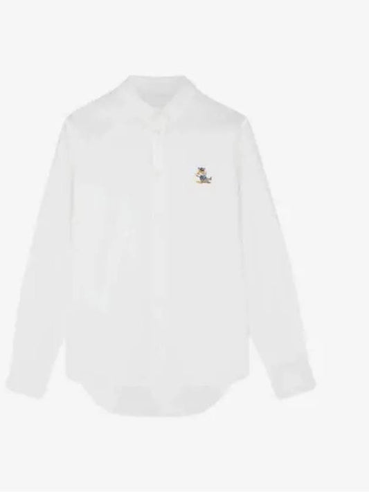 Dressed Fox Patch Relaxed Long Sleeve Shirt White - MAISON KITSUNE - BALAAN 2