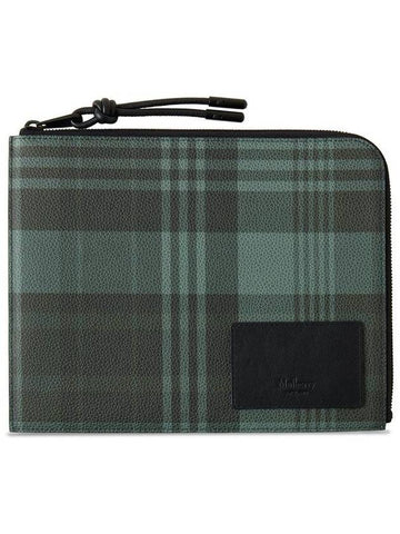 green tartan check clutch - MULBERRY - BALAAN 1