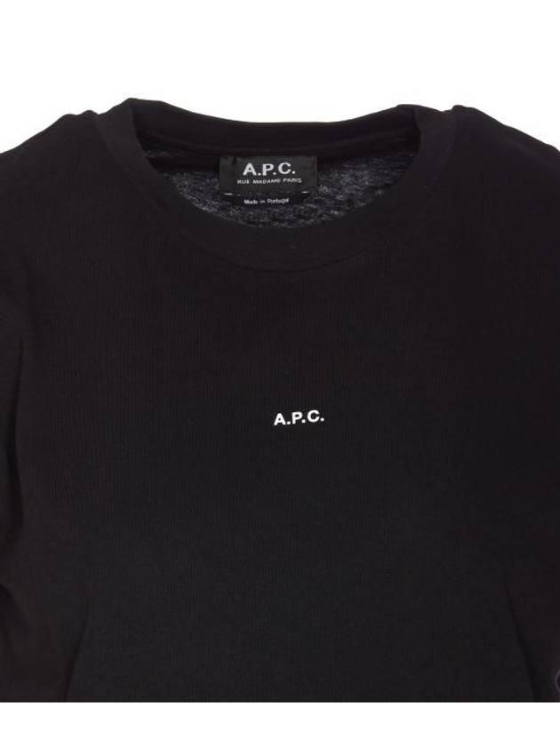 Women's Jade Logo Short Sleeve T-Shirt Black - A.P.C. - BALAAN 5