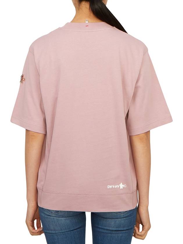 Logo Short Sleeve T-Shirt Pink - MONCLER - BALAAN 4