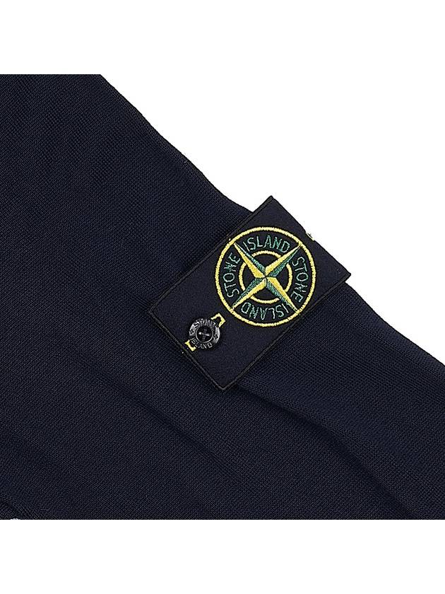 Regular Fit Crew Neck Wool Knit Top Navy - STONE ISLAND - BALAAN 6