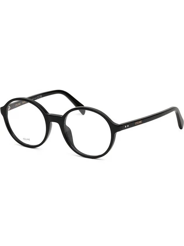 Eyewear Logo Round Eyeglasses Shiny Black - CELINE - BALAAN 8