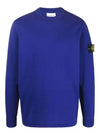 Wappen Patch Crew Neck Knit Top Purple Blue - STONE ISLAND - BALAAN 2