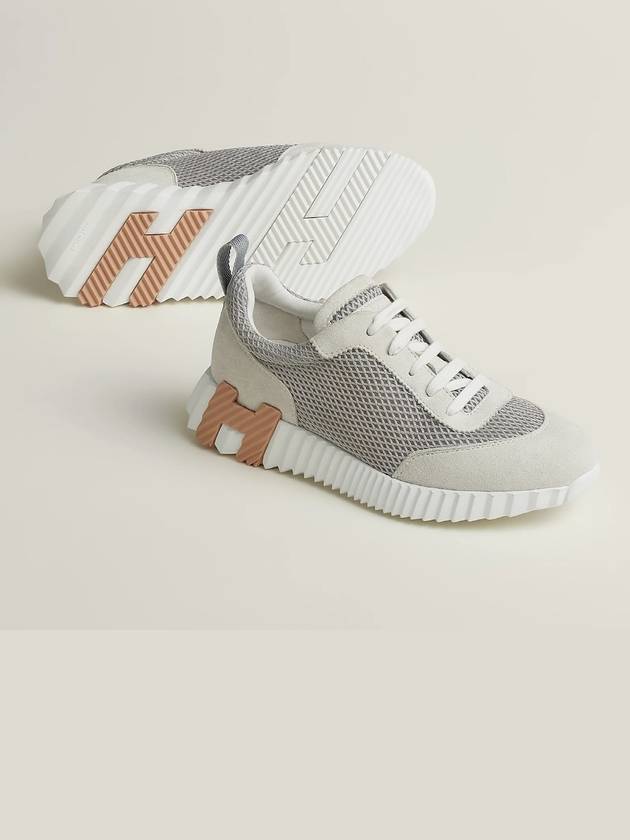 Bouncing Low Top Sneakers White Grey - HERMES - BALAAN 2