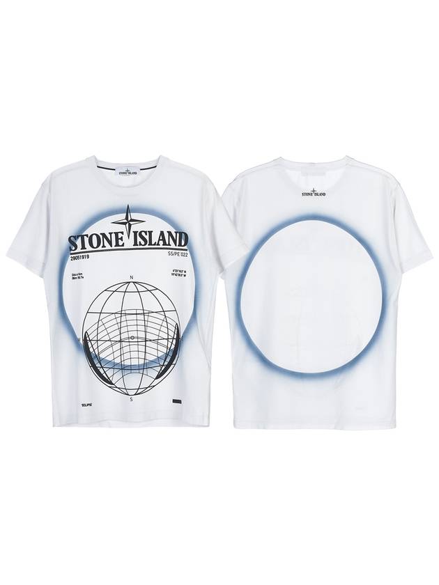 Men's Solar Eclipse Logo Short Sleeve T-Shirt White - STONE ISLAND - BALAAN 2