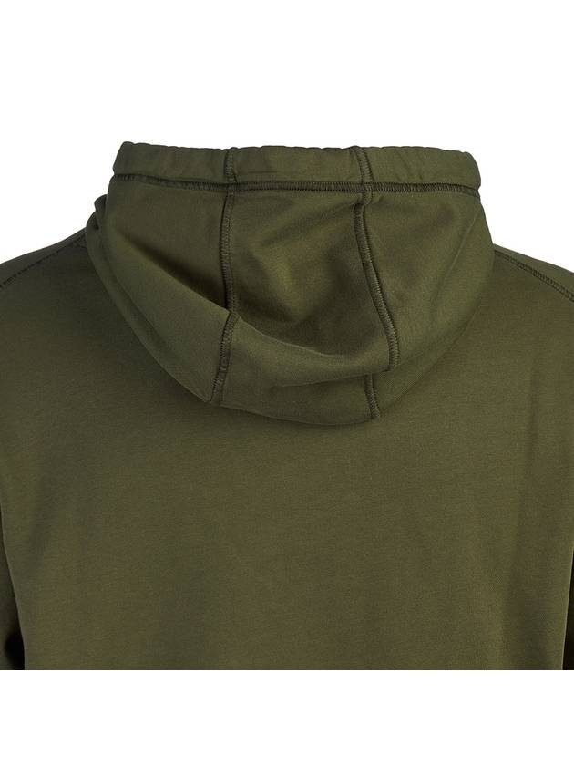 Men Wappen Cotton Fleece Hooded Zip Up Khaki - STONE ISLAND - BALAAN 7