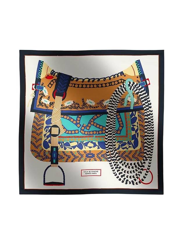 Silla De Gaucho 90 Scarf Marine - HERMES - BALAAN 1