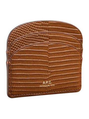 Demi Lune Half Moon Card Wallet Brown - A.P.C. - BALAAN 1