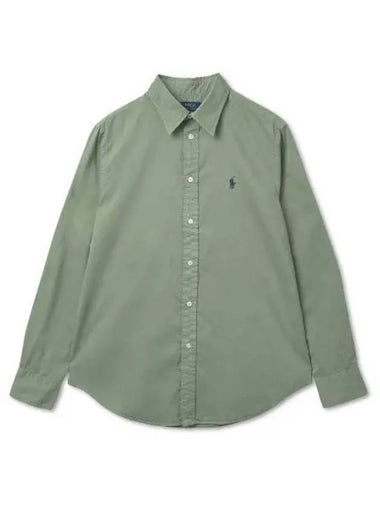 W Relax Fit Cotton Twill Shirt Cargo Green - POLO RALPH LAUREN - BALAAN 1