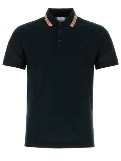 Striped Cotton Polo Shirt Black - BURBERRY - BALAAN 2