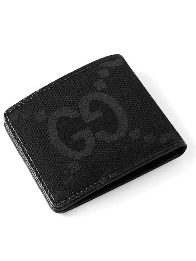 Jumbo GG Bifold Half Wallet Black - GUCCI - BALAAN 3