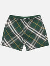 Check Twill Swim Shorts Green - BURBERRY - BALAAN 2
